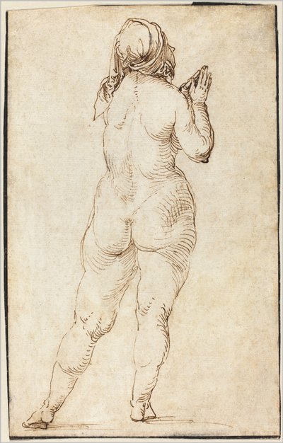 Női meztelenül imádkozik alkotó: Albrecht Dürer
