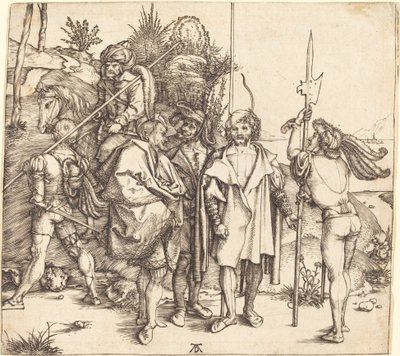 Öt katona és egy török lóháton alkotó: Albrecht Dürer