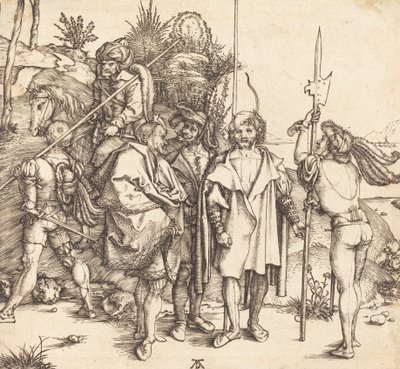 Öt katona és egy török lóháton, 14951496. alkotó: Albrecht Dürer