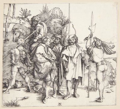 Öt lansquenet és egy keleti lóháton alkotó: Albrecht Dürer