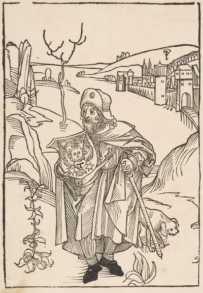 Gerson mint zarándok, a Gersonis Opera elődje, 1489.n.d. alkotó: Albrecht Dürer