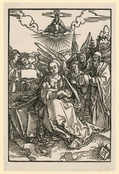 A Szent Család öt angyallal alkotó: Albrecht Dürer