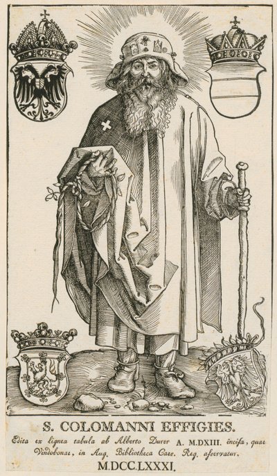 Szent család két zenélő angyalkával alkotó: Albrecht Dürer