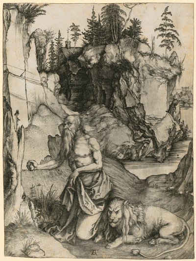 Szent Jeromos a sivatagban alkotó: Albrecht Dürer