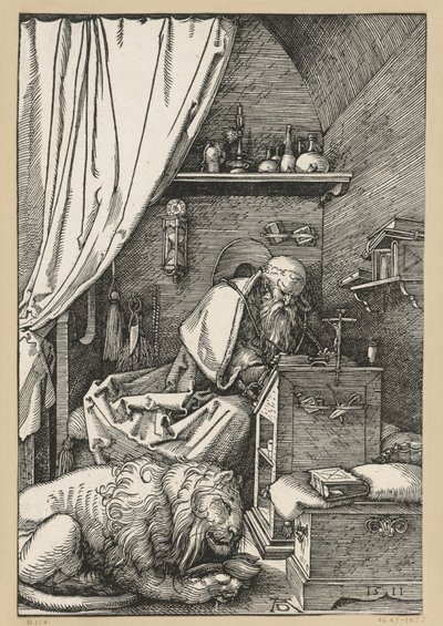 Szent Jeromos a cellájában alkotó: Albrecht Dürer