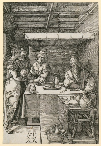 Heródiás átveszi János fejét alkotó: Albrecht Dürer