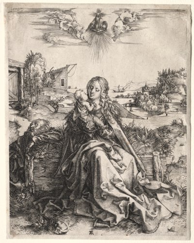 Szent család a pillangóval alkotó: Albrecht Dürer