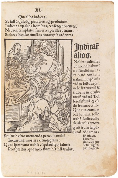 Illusztráció Sebastian Brant Bolondok hajója című könyvéhez, 1494. alkotó: Albrecht Dürer