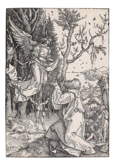 Joachim és az angyal, A Szűz élete c. 1504. alkotó: Albrecht Dürer