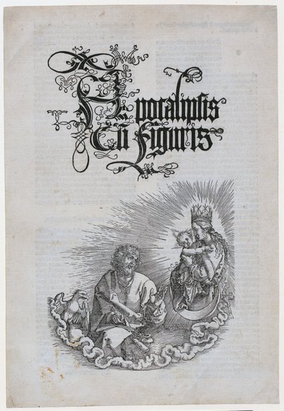 A Szűz megjelenik János előtt, az „Apokalipszis” sorozat 1. lapja alkotó: Albrecht Dürer
