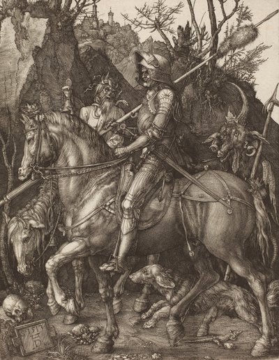 Lovag, halál és ördög, 1513. alkotó: Albrecht Dürer