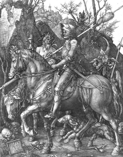 Lovag, a halál és az ördög, 1513 alkotó: Albrecht Dürer