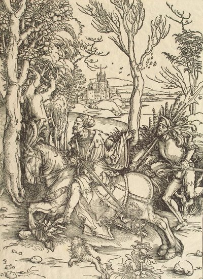 Knight és Lansquenet, c. 1497 alkotó: Albrecht Dürer