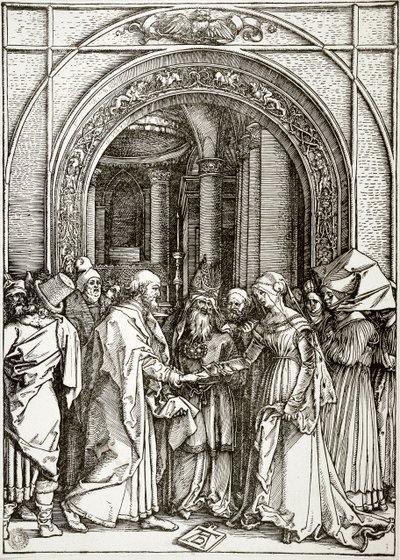 A Szűz élete: A Szűz házassága (Bartsch 82) alkotó: Albrecht Dürer