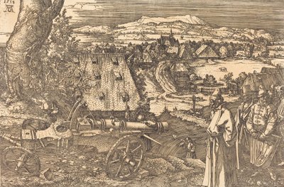 Táj az ágyúval, 1518. alkotó: Albrecht Dürer