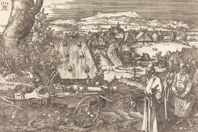 Táj az ágyúval, 1518. alkotó: Albrecht Dürer