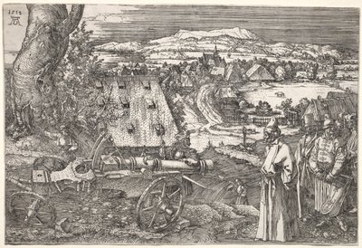 Táj az ágyúval, 1518. alkotó: Albrecht Dürer