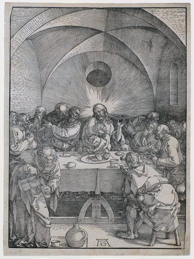 Az utolsó vacsora, a „A nagy passió” című sorozat 2. lapja alkotó: Albrecht Dürer