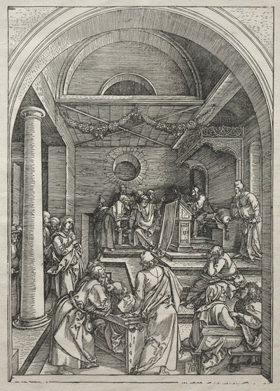 A Szűz élete: Krisztus az orvosok között alkotó: Albrecht Dürer