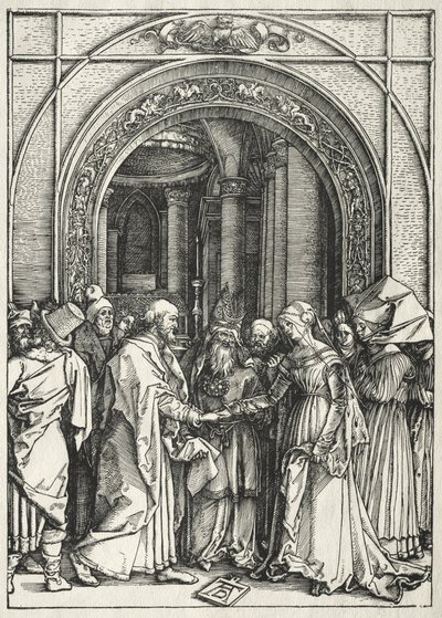 A Szűz élete:  A Szűz és Szent József házassága alkotó: Albrecht Dürer