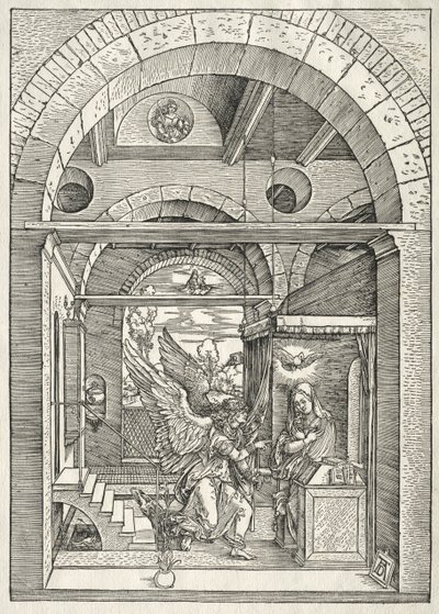 A Szűz élete: Angyali üdvözlet, 1504-1505. alkotó: Albrecht Dürer