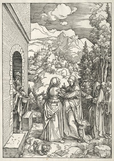 A Szűz élete: A látogatás, 1504-1505. alkotó: Albrecht Dürer