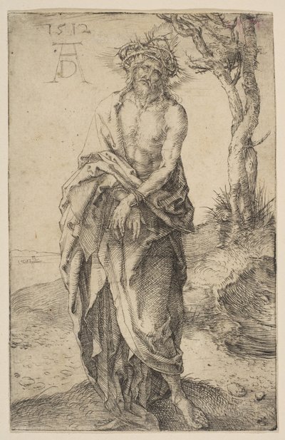 Fájdalmas ember megkötött kézzel, 1512. alkotó: Albrecht Dürer