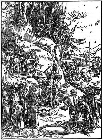 A tízezer keresztény vértanúsága az Araráton, 1495-1497, 1936 alkotó: Albrecht Dürer