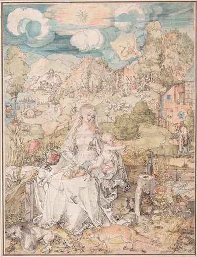 Mária az állatok sokasága között, 1503 körül alkotó: Albrecht Dürer
