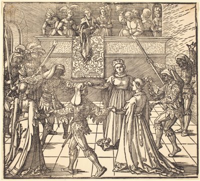Álarcos tánc fáklyákkal alkotó: Albrecht Dürer