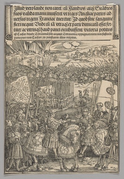 Maximilian és VIII. Henrik, Anglia, 22. lemez a Történelmi jelenetek I. Maximilianus császár életéből a Diadalívből alkotó: Albrecht Dürer