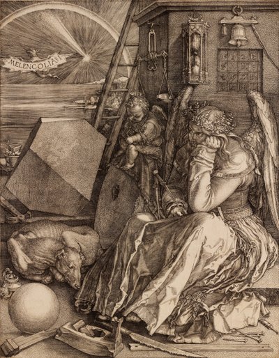 Melenkólia I, 1514 alkotó: Albrecht Dürer