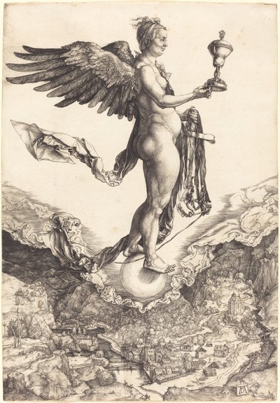 Nemezis (A nagy szerencse) alkotó: Albrecht Dürer