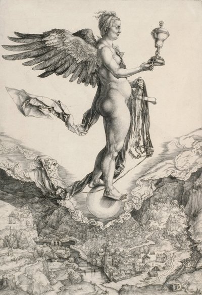 Nemezis (A nagy szerencse) alkotó: Albrecht Dürer