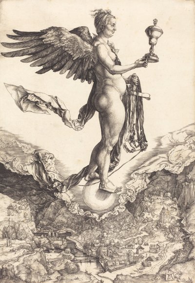 Nemezis A nagy szerencse c. 15011502. alkotó: Albrecht Dürer