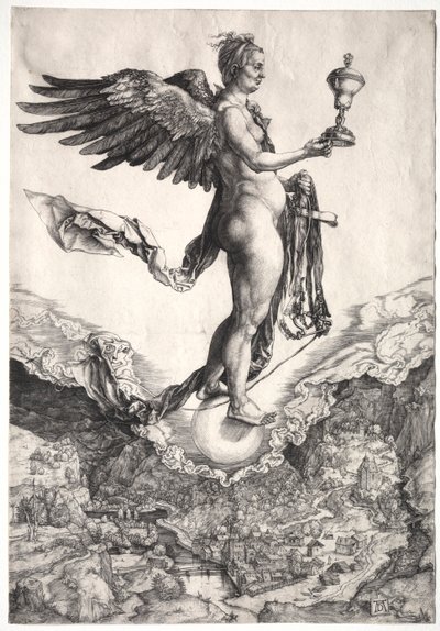Nemezis, c. 1501-1502. alkotó: Albrecht Dürer