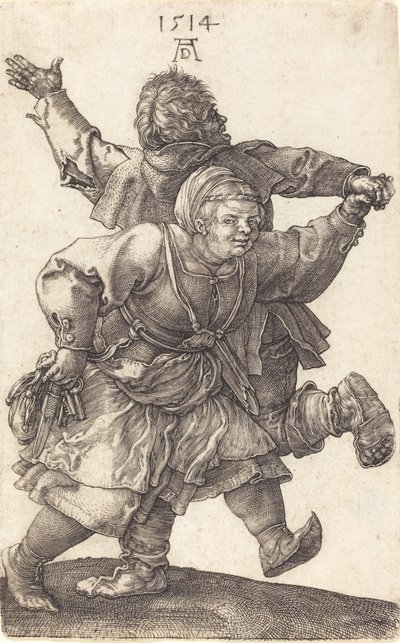Parasztpár tánc, 1514. alkotó: Albrecht Dürer