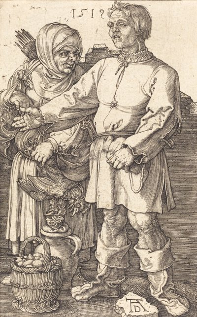 Parasztházaspár a piacon, 1519. alkotó: Albrecht Dürer