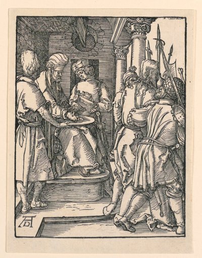 Pilátus kezet mos, A kis szenvedély sorozatból alkotó: Albrecht Dürer