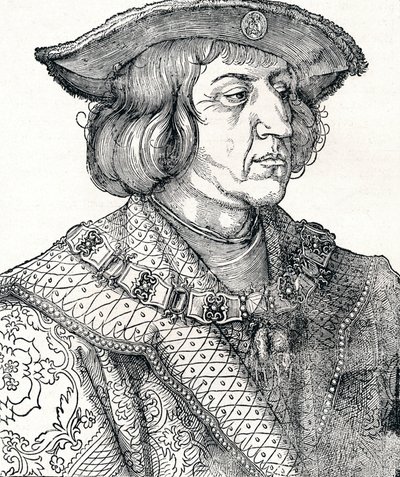 I. Maximilian császár portréja, 1511, 1906 alkotó: Albrecht Dürer