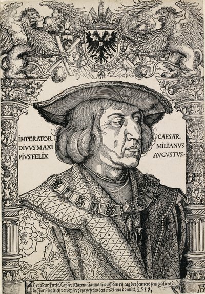 I. Maximilian császár portréja, c1519 alkotó: Albrecht Dürer