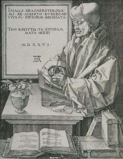 Erasmus portréja, 1526 alkotó: Albrecht Dürer