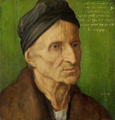A nürnbergi festő, Michael Wolgemut portréja alkotó: Albrecht Dürer