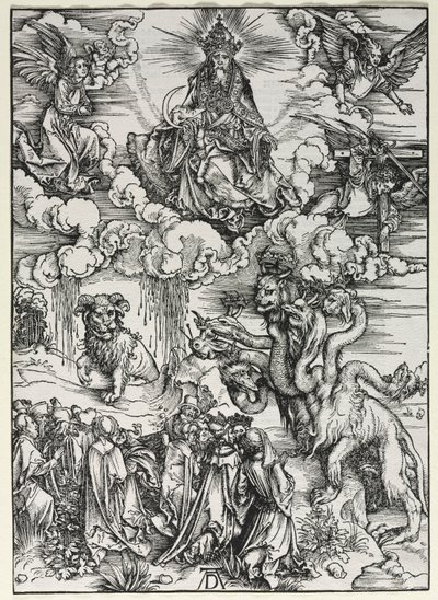 Szent János kinyilatkoztatása: Fenevad kosszarvokkal, 1511. alkotó: Albrecht Dürer