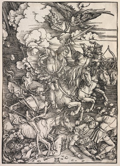 Szent János Jelenések: A négy lovas, 1511. alkotó: Albrecht Dürer