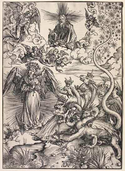 Szent János kinyilatkoztatása: A Napba öltözött asszony alkotó: Albrecht Dürer