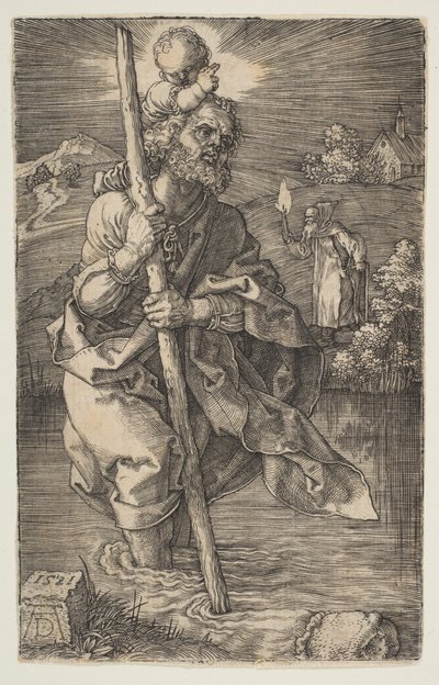 Jobbra forduló Szent Kristóf alkotó: Albrecht Dürer