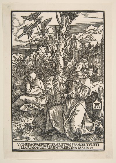 Szent Ferenc a Stigmaták átvétele, kb. 1503. alkotó: Albrecht Dürer