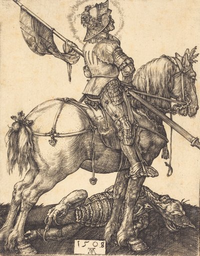 Szent György lóháton, 1508. alkotó: Albrecht Dürer