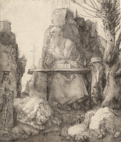 Szent Jeromos a fűzfa mellett, 1512. alkotó: Albrecht Dürer